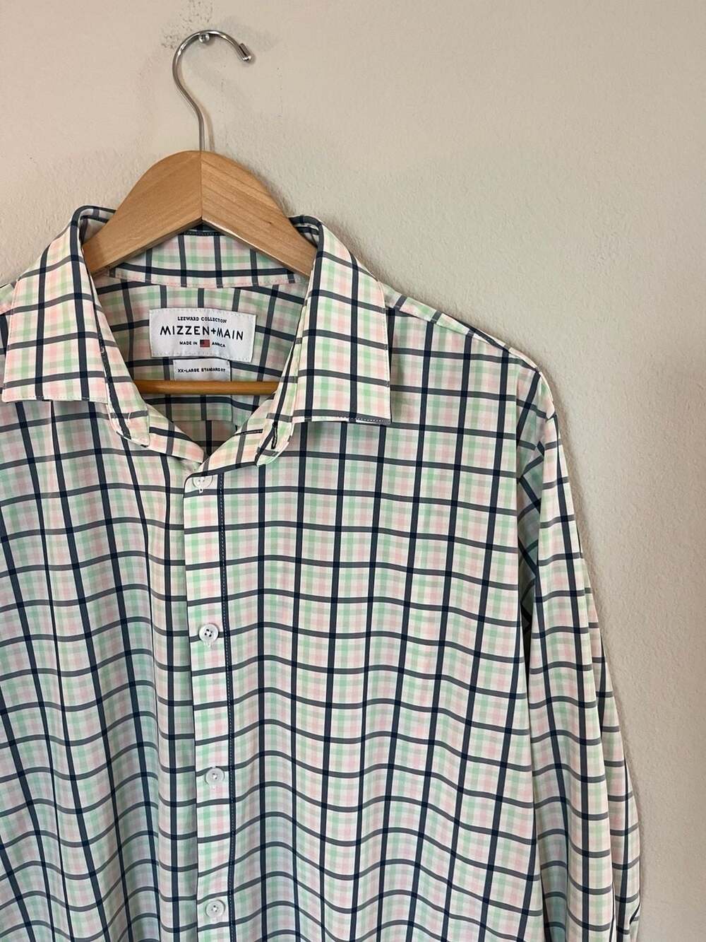 Mizzen+Main,2X Leeward Standard Fit Long Sleeve Performance Button Up,Checkered